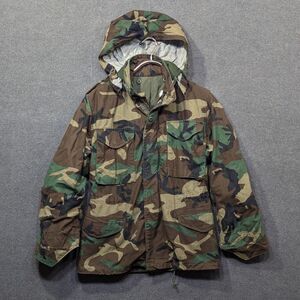 US Army Cold Weather Field Coat Small Woodland Camo Lined BDU Winter Jacket